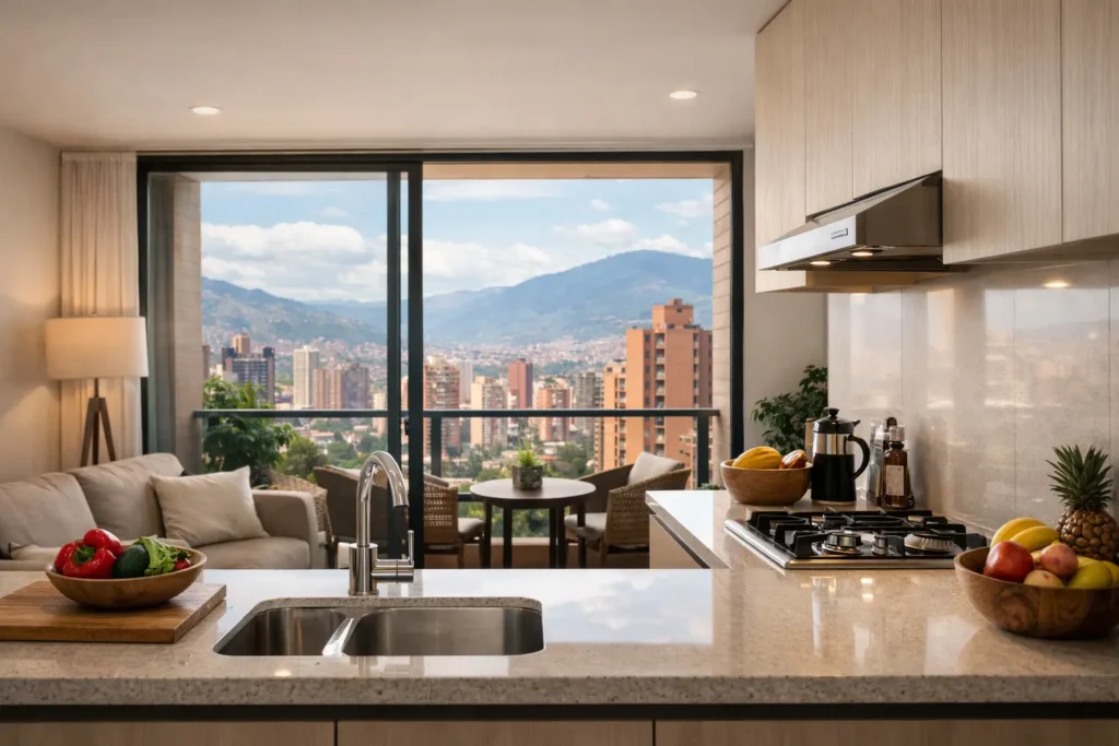 Dónde hospedarse en Medellín con cocina