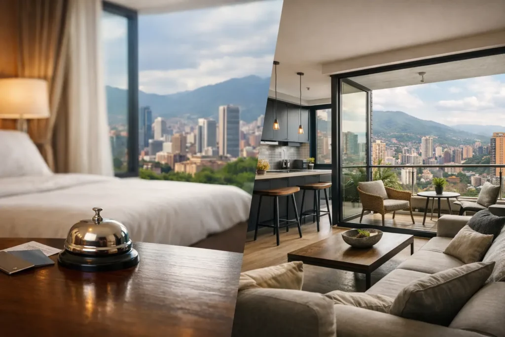 Mejor opción entre hotel o apartamento Medellín