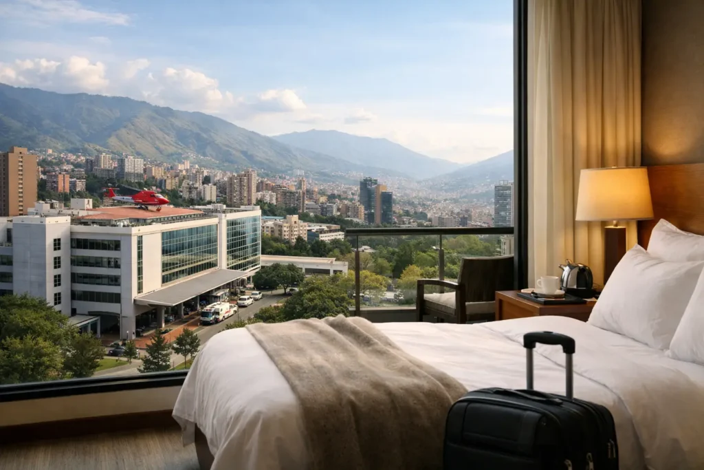 Cómo hospedarse cerca hospital Medellín