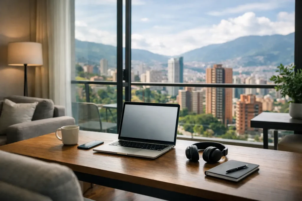 Apartamento temporal para teletrabajo en Medellín